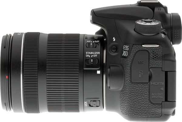 Canon 70D review -- Left view